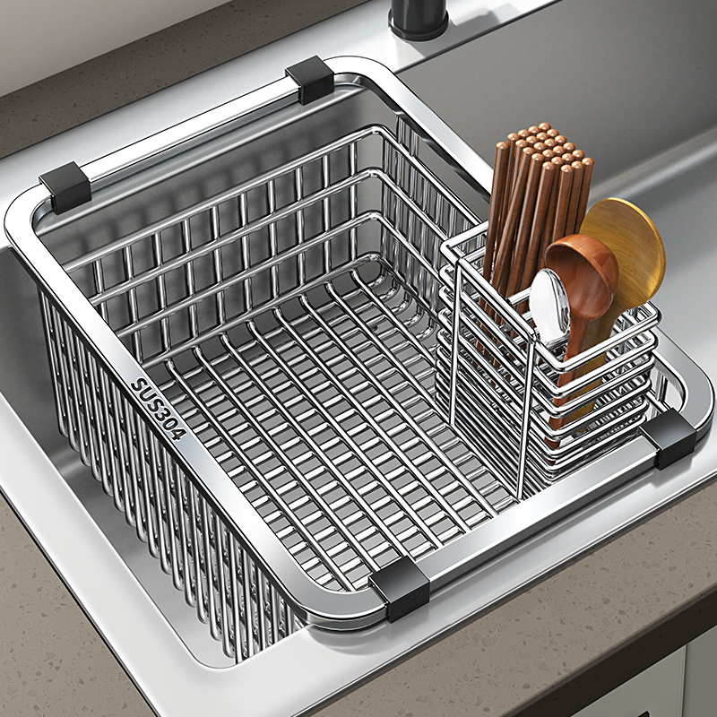 304不锈钢多功能厨房置物沥水架
