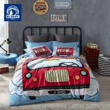 Хлопковый мультяшный комплект, покрывало, пододеяльник, простыня, постельные принадлежности, 4 предмета, 3 предмета