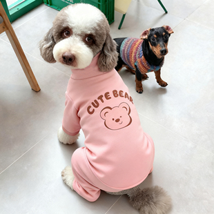 印花小熊狗狗四脚衣 BEAR 巨贵秋冬日常居家 THE
