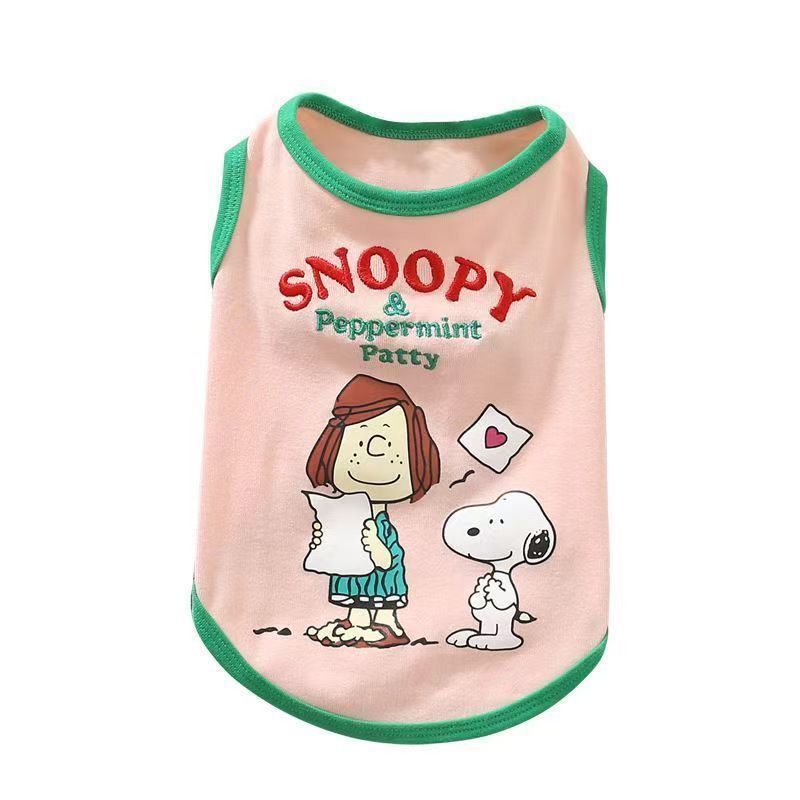 夏季宠物狗狗背心可爱印花狗狗衣服比熊泰迪宠物夏款空调衫防掉毛