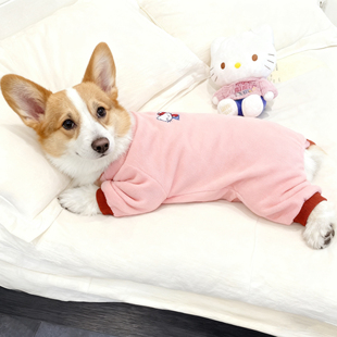 宠物秋冬保暖舒适可爱摇粒绒狗狗四脚衣中型犬柯基柴犬法斗巴哥