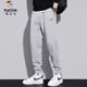 啄木鸟男裤 加绒加厚 宽松束脚篮球休闲运动裤 子秋冬款 小脚针织卫裤