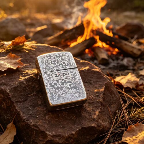 Zippo1941复刻唐草纹机盖