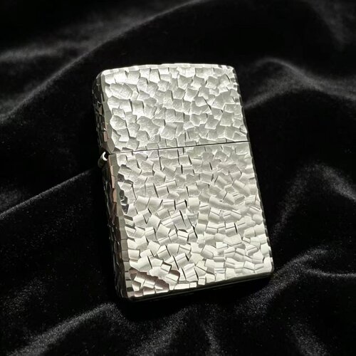 ZIPPO正品煤油打火机镀银碎冰冰
