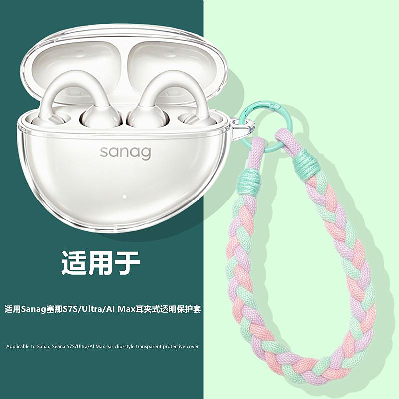 适用塞那S7S耳夹式透明保护套
