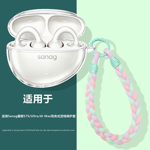 塞那S7S保护套适用Sanag塞那S7S Ultra耳夹式蓝牙耳机透明保护壳塞那S7SAI Max耳机壳分离式防摔女款防刮外壳