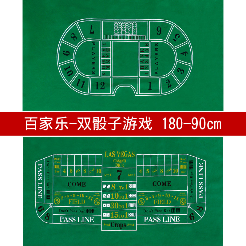 新款骰子单双大小游戏台布