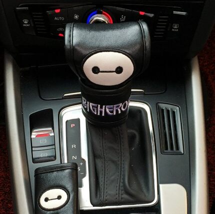 普晶汽车卡通可爱大白四季女士车用手刹套排挡套安全带护肩小套饰