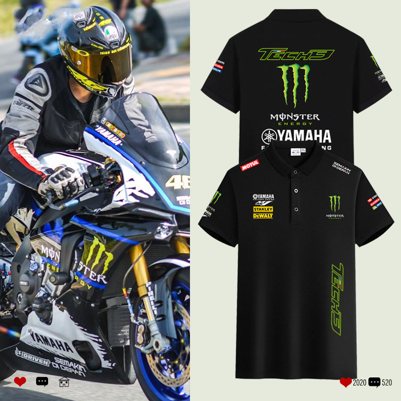 YAMAHA雅马哈MotoGP厂队摩托车短袖POLO衫骑行服衣服休闲半袖T恤