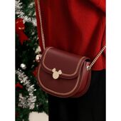 萌系小猪包2022新款 潮夏时尚 女包学生马鞍包百搭单肩斜挎链条小包