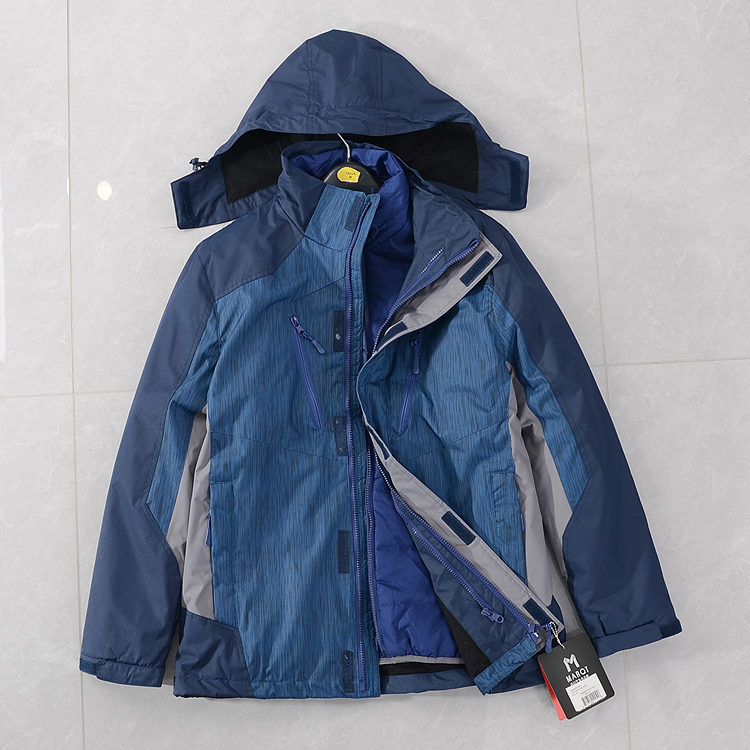 防风防水棉内胆连帽冲锋衣外套