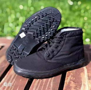 羊毛毡辅助东北防寒军棉布鞋 冬季 男靴防滑劳保鞋 解放鞋 高帮87棉鞋
