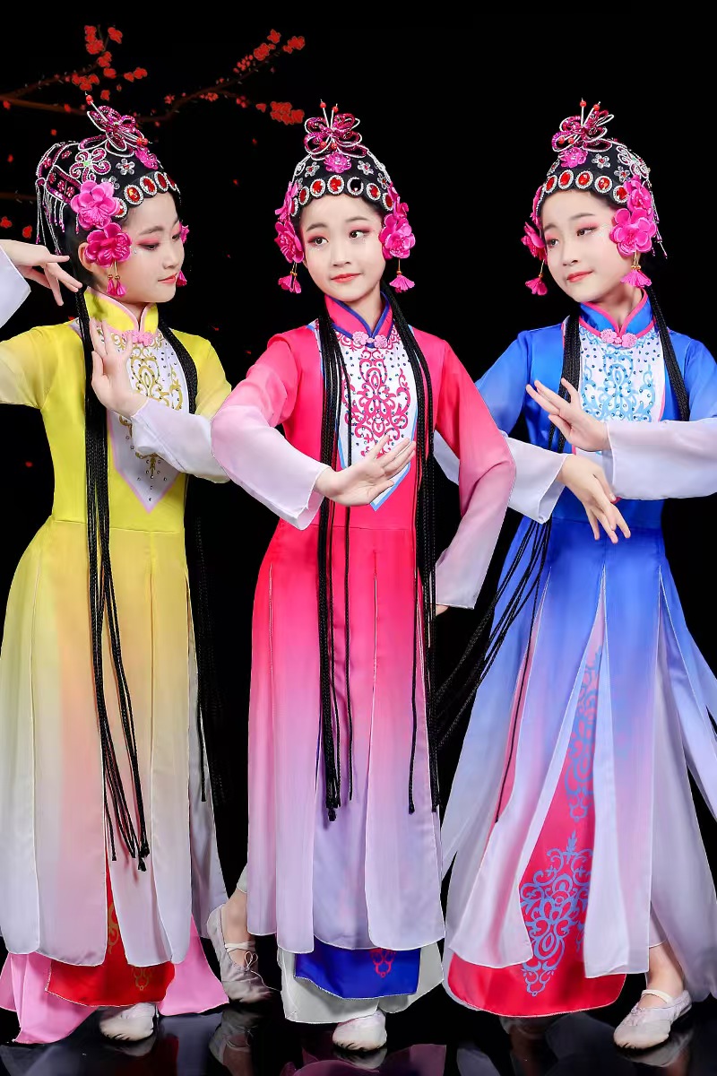 女童粉墨花旦舞蹈服套装京剧