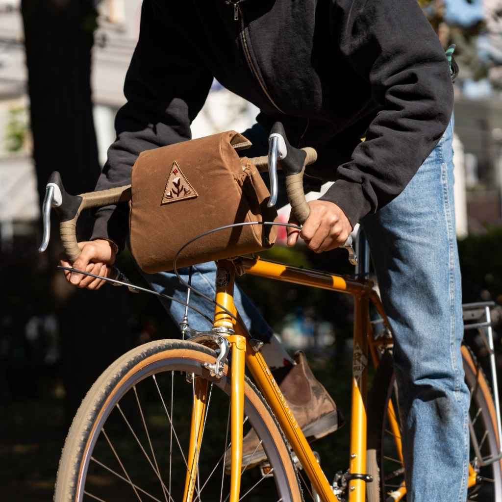 新款RON'S BIKES abios clap trap油蜡帆布自行车把包 复古骑行包