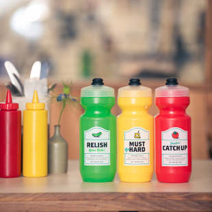 芥末酱 Relish番茄酱 酸黄瓜造型骑行户外挤压水壶 SPURCYCLE 新款