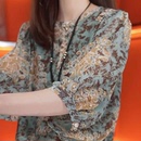 气质女装 法式 碎花小衫 雪纺衬衫 高级感上衣 女春夏设计感小众七分袖
