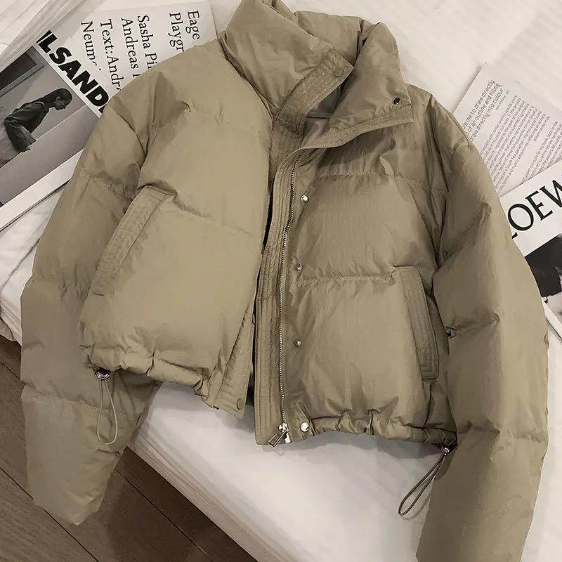 皮棉服女装短款免洗高端时尚2024秋冬新款韩版宽松加厚面包服外套