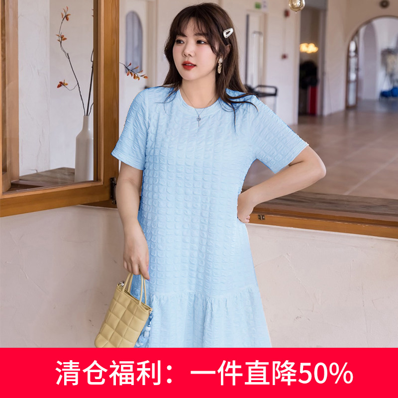 夏季新款简约宽松针织连衣裙图片
