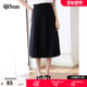 遮肉显瘦胖MM经典 绮娑女装 A字裙 半身裙2025年夏装 新款 大码 中长款