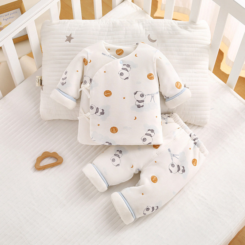 180克新生儿婴儿分体套装棉服