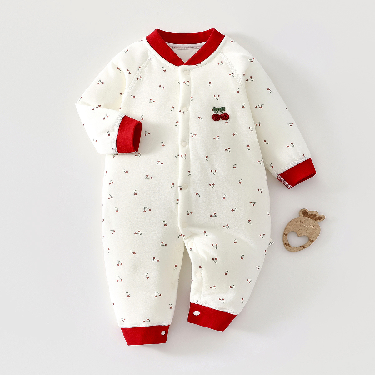 40克婴儿连体衣夹棉薄棉服睡衣