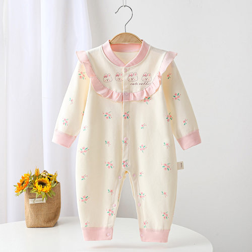 婴儿连体衣春秋冬打底纯棉四季款