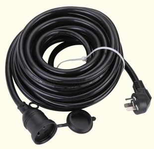 4平方3芯多股软铜线国标防水插线板插座16A电动汽车EV充电延长线