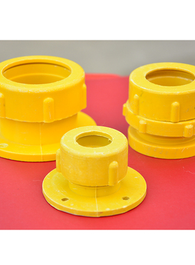 热处理窑炉电阻炉引出棒绝缘固定罩工业中频炉箱黄色胶木座孔36mm