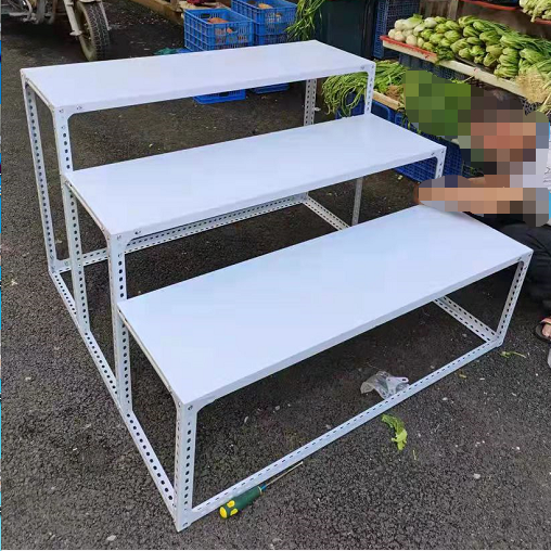 阶梯货架台阶式粮油店水果花架多肉架月饼商品展示架铁板梯形货架