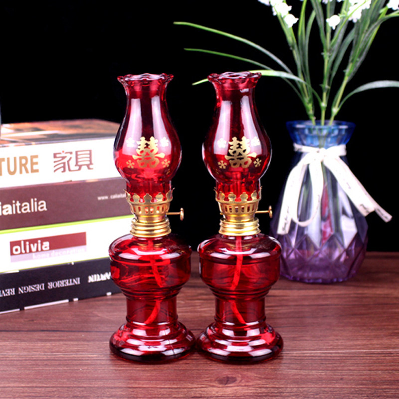 潮汕礼佛用品 玻璃圆形煤油灯 酥油灯