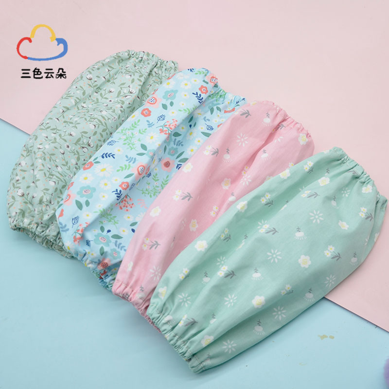 手工袖套三色云朵碎花袖套纯棉