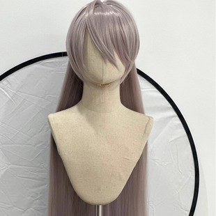 喵吖咪谷假发 代号鸢 袁基cos假发香芋色藕粉色90cm