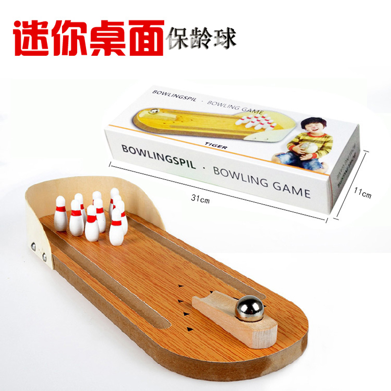 Mini Desktop Tabletop Bowling Game Alley Metal Pin Ball