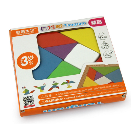 7pcs Big Tangrams Sets Brain Training Geometry Puzzles Games