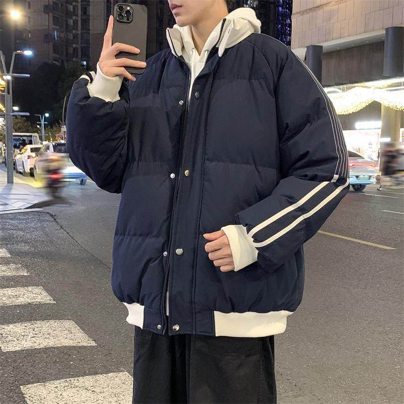 羽绒棉服男款冬季青少年加厚棉衣外套潮流初中生冬装剪_标面包服
