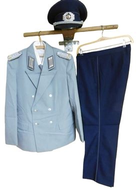 保真 1980年代 东德司法惩戒执行部门中校制式礼仪制服 全一套