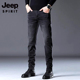 小脚潮流百搭弹力加绒加厚长裤 吉普牛仔裤 子 冬季 修身 男士 2025新款