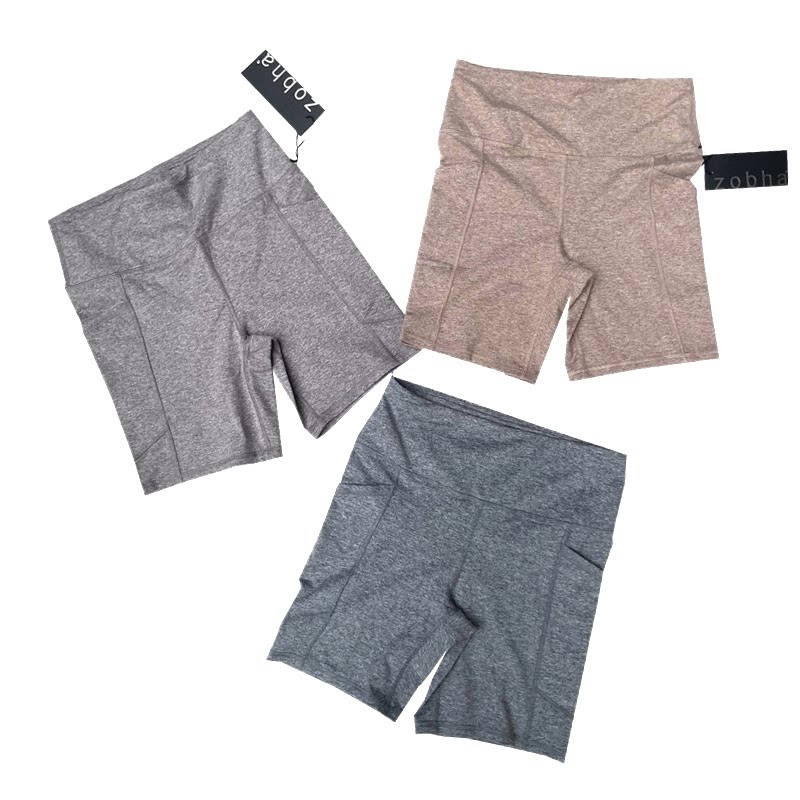 高腰提臀显瘦手感磨毛裤子弹力紧身短裤健身器械瑜伽速干女蜜桃裤