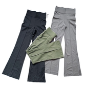 运动健身速干长裤 女外穿高腰显瘦收腹弹力喇叭裤 微喇瑜伽裤 春秋季