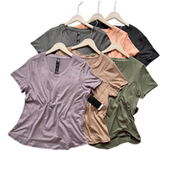 T恤女V领大码 专业运动 速干跑步健身瑜伽服短袖 大弹力夏季 面料