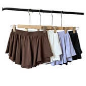 裙裤 夏季 健身裤 假两件短裙时尚 女子防走光网球裙跑步运动健身短裤