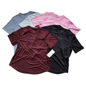 速干T恤跑步罩衫 短袖 透气圆领健身上衣 薄款 宽松轻盈瑜伽服女夏季