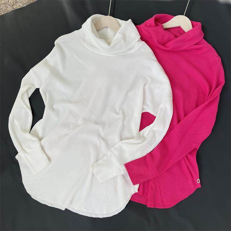 C货白色玫红打底衫女春秋新款t恤长袖中长款遮屁股搭配鲨鱼裤上衣,运动服/休闲服装,运动T恤,淘宝优惠券,粉丝福利购,淘宝优惠卷