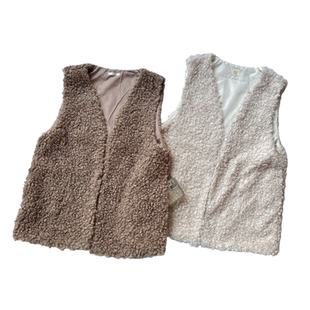 羊羔毛马甲女款秋冬季新款韩系宽松无袖坎肩叠穿百搭外套均码潮