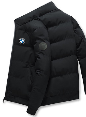 bmw汽车F1赛车工作服外套秋冬季加厚保暖宝马联名工装男休闲棉服