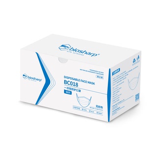 白鲨Biosharp实验室 科研防护一次性口罩 独立包装 50只/盒 BC018