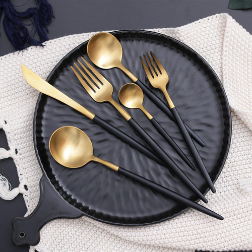 304葡萄牙款亚光勺子牛排刀叉