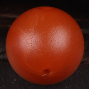 保山南红玛瑙 天然原矿老南红柿子红满肉圆珠单珠手串配珠 16.7mm