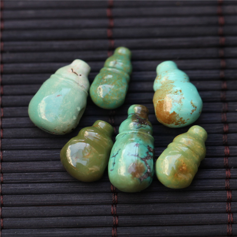 湖北原矿绿松石佛头一体三通 塔珠金刚星月菩提项链手链串配饰