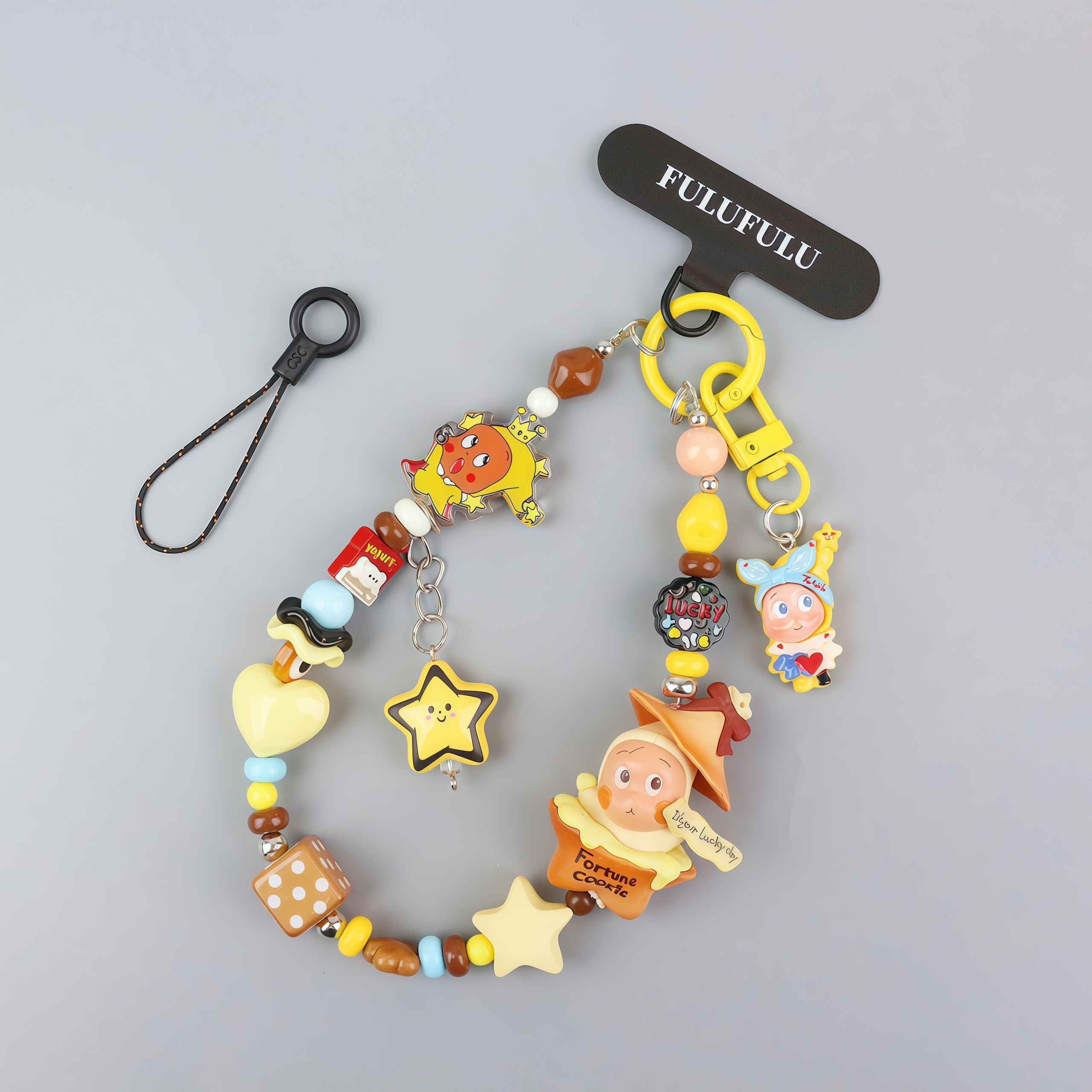 原创星星人手机链手机串珠吊坠挂件可爱手机挂链手腕绳手机壳挂饰,3C数码配件,手机挂件/手机链,淘宝优惠券,粉丝福利购,淘宝优惠卷